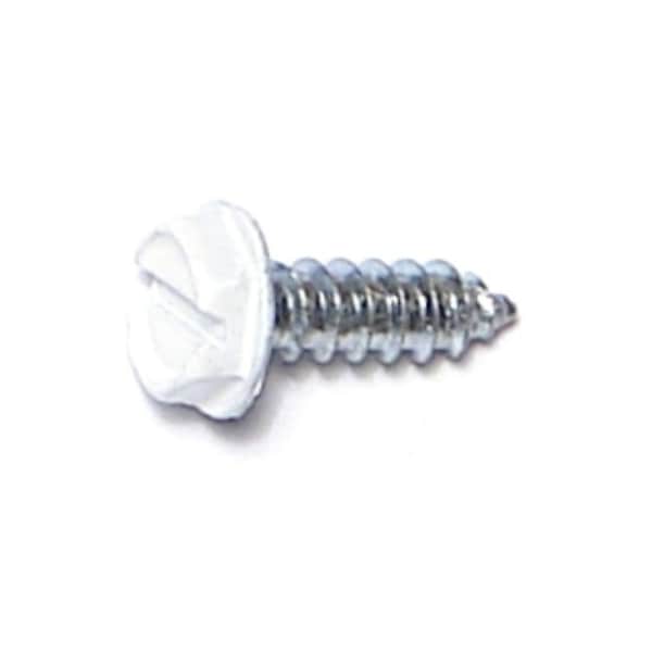 Buildright Sheet Metal Screw, #7 x 1/2 in, Zinc Plated Steel Flange Hex Head 366 PK 52614 - main